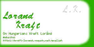 lorand kraft business card